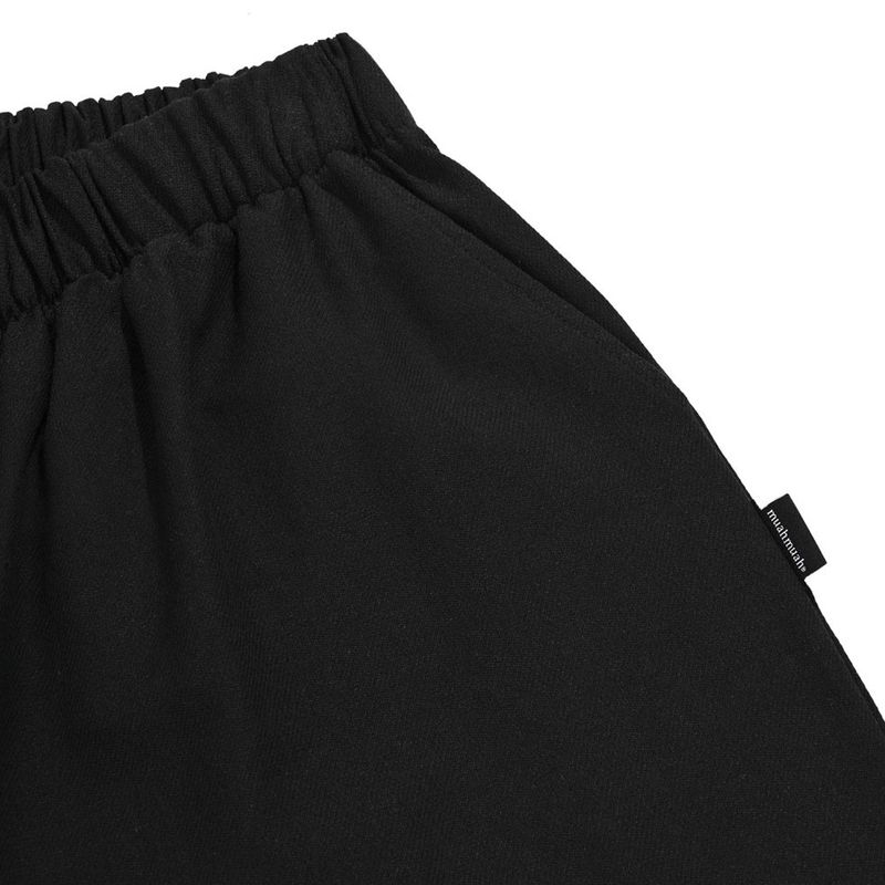 WIDE BANDING COTTON PANTS [LIGHT GRAY]