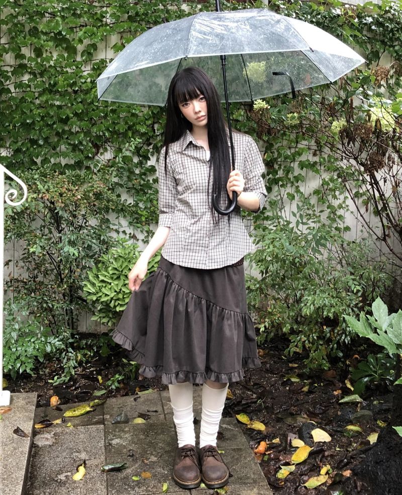 Roman Peach Frill Midi Skirt