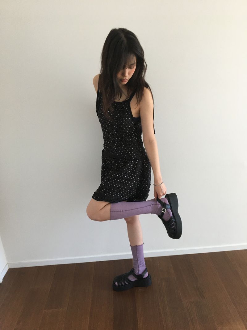 Popping Tencel Knee Socks (4color)