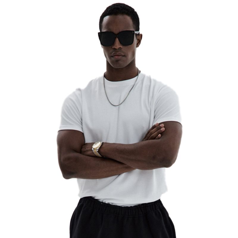 Daily Plain Muscle-fit Tshirt White