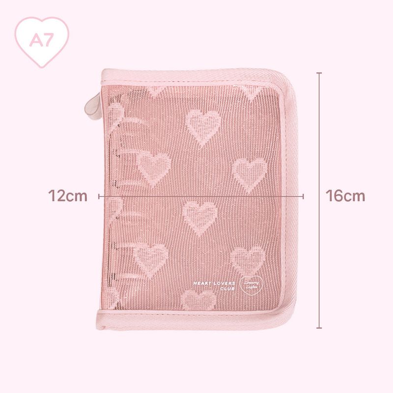 [A7] Heart Lover's Club: 6-ring diary cover