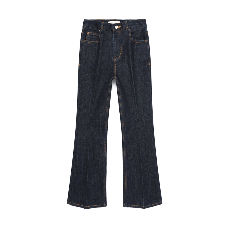 Indigo wide boots cut - D003
