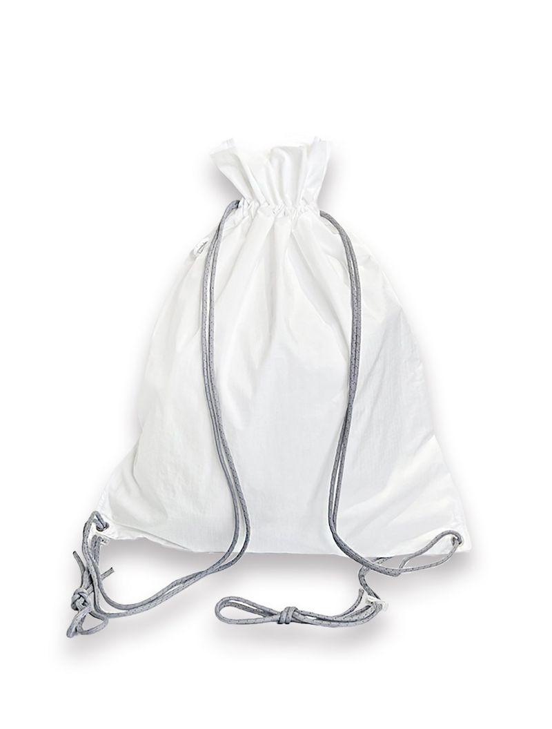 Reverse Logo Gym Sack / White