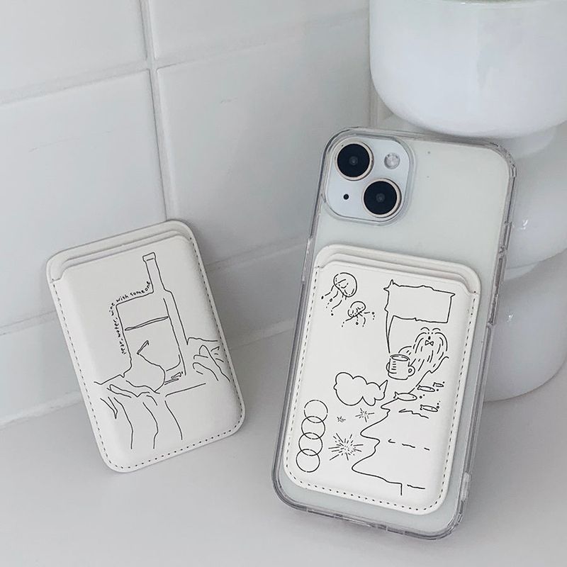 withsome（ウィズサム）の「スティルライフシンプルラインマグセーフカードポケット（スマホグッズ/小物）」