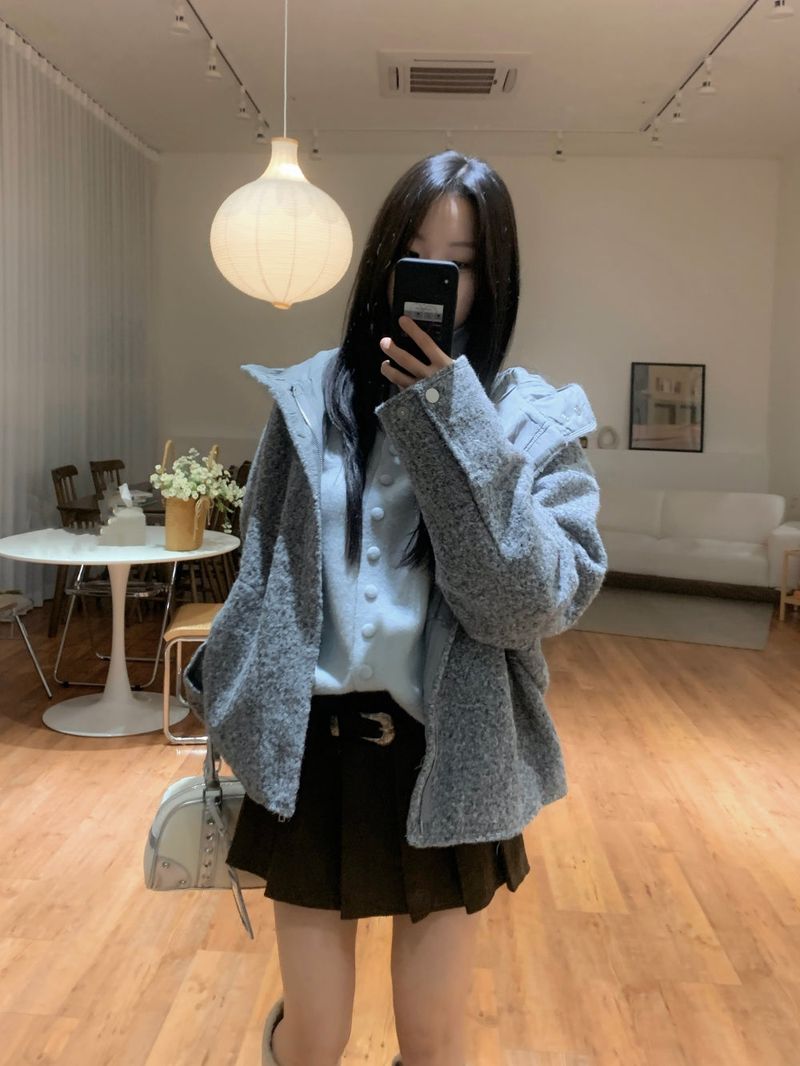 [UNISEX] from Mix Hood Coat Jacket