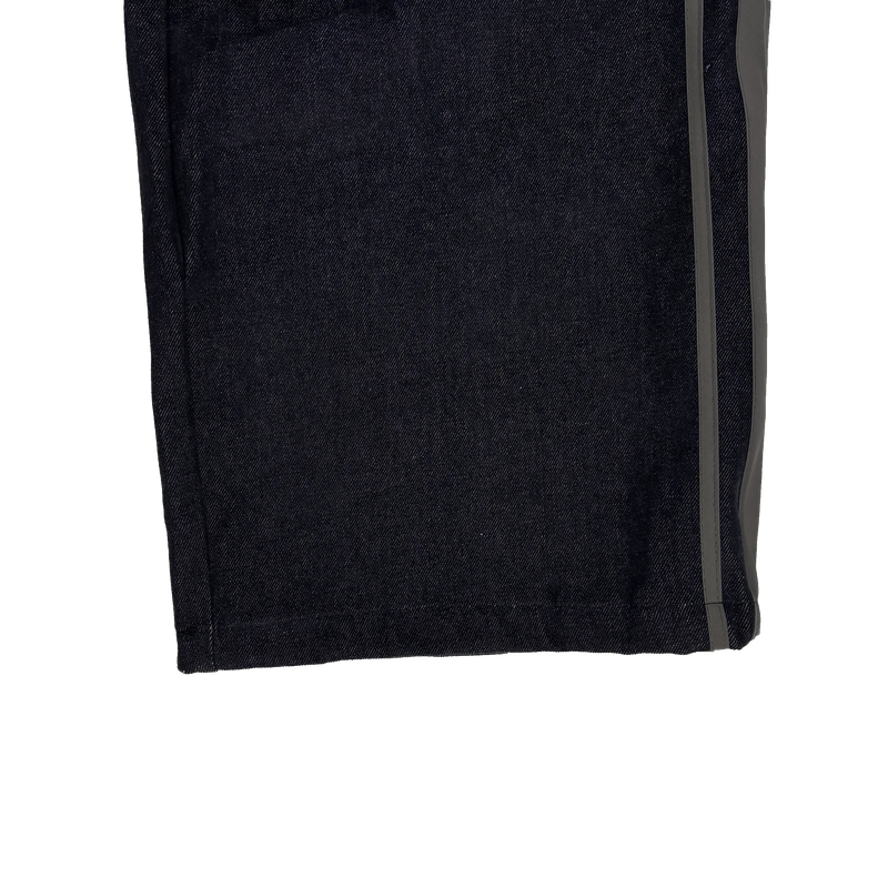 media track denim pants