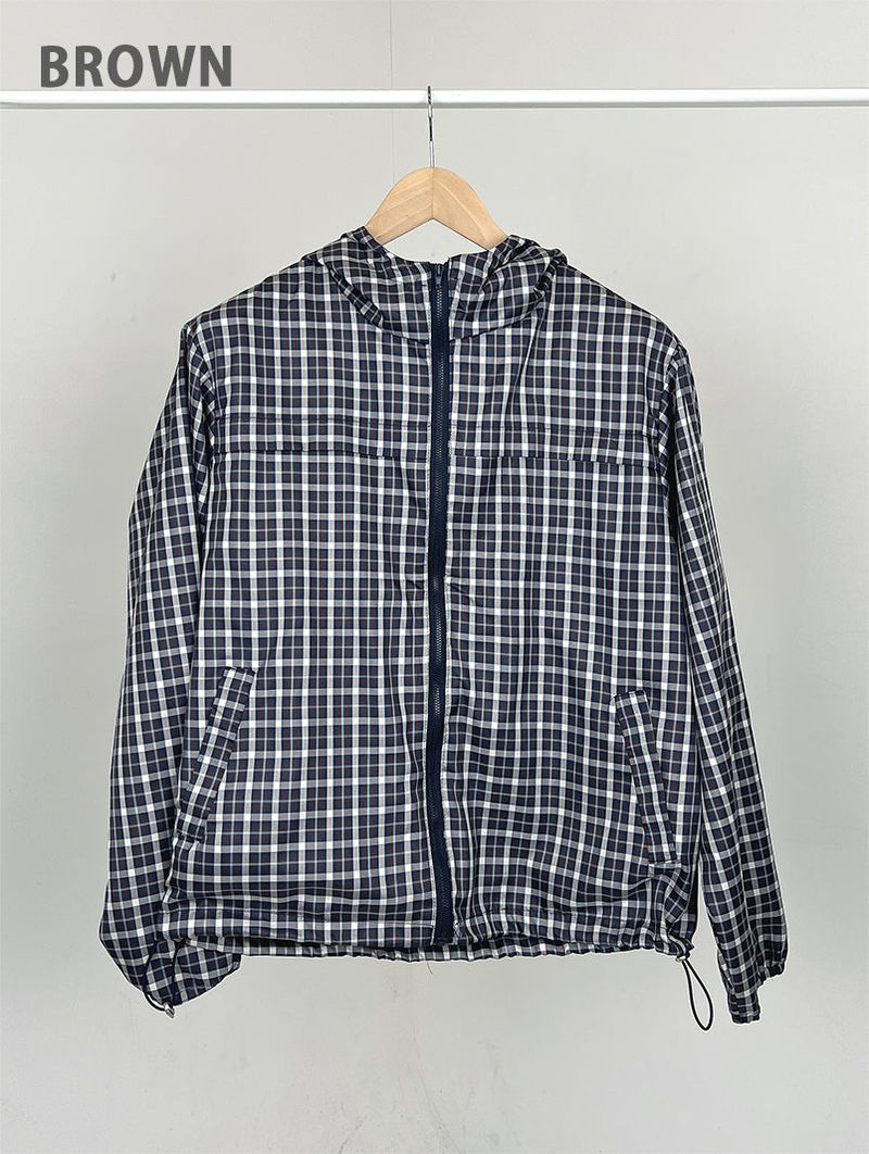 CHECK HOOD WIND JUMPER (3C)