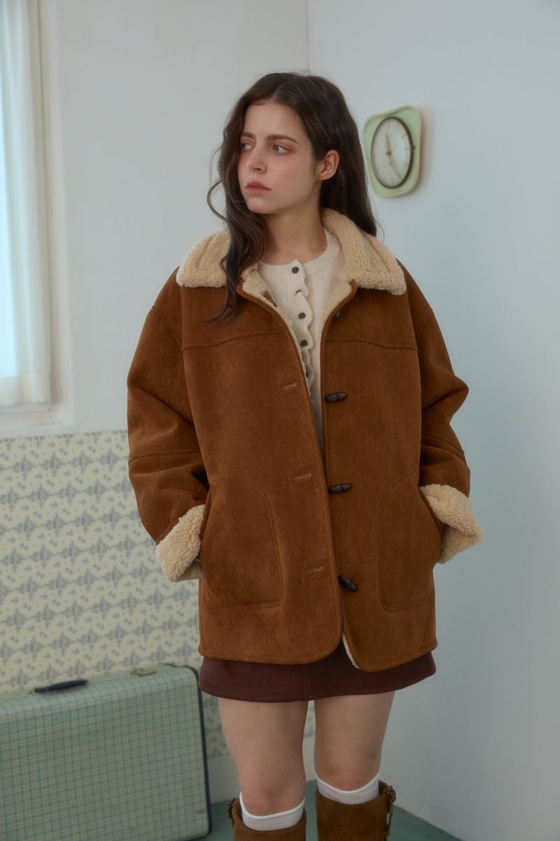 CARAMEL SHEARLING JACKET
