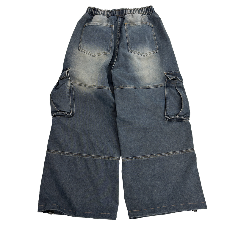 retro denim cargo pants