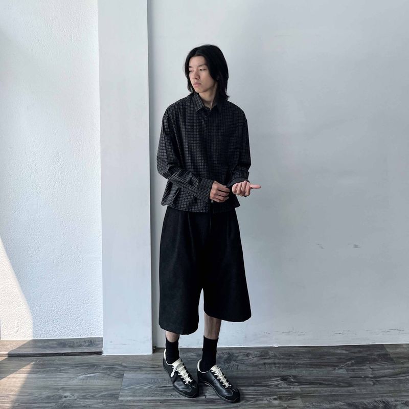 Relaxed Pocketless Check Shirt