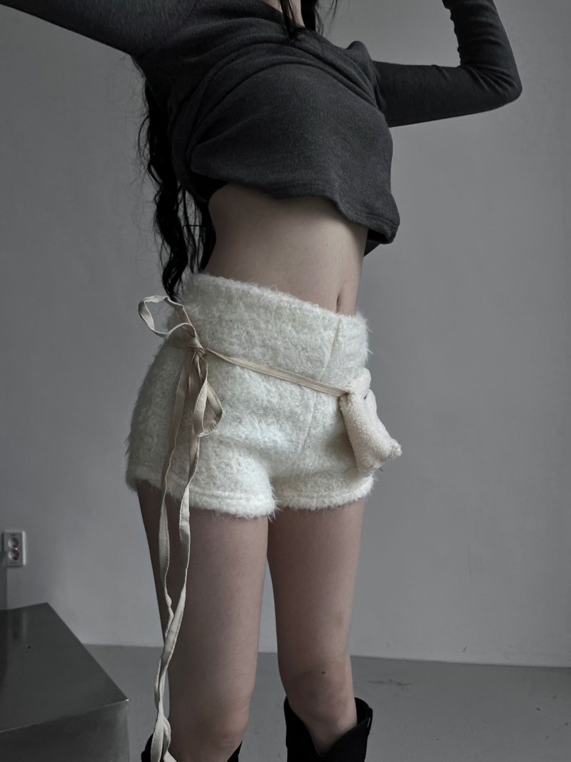 boucle strap mini belt bag (2color)