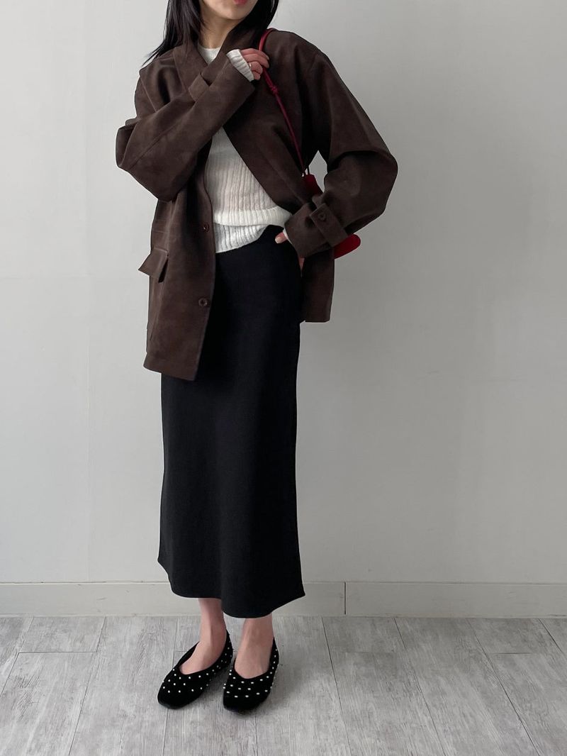 Nubuck String Overfit Leather Jacket