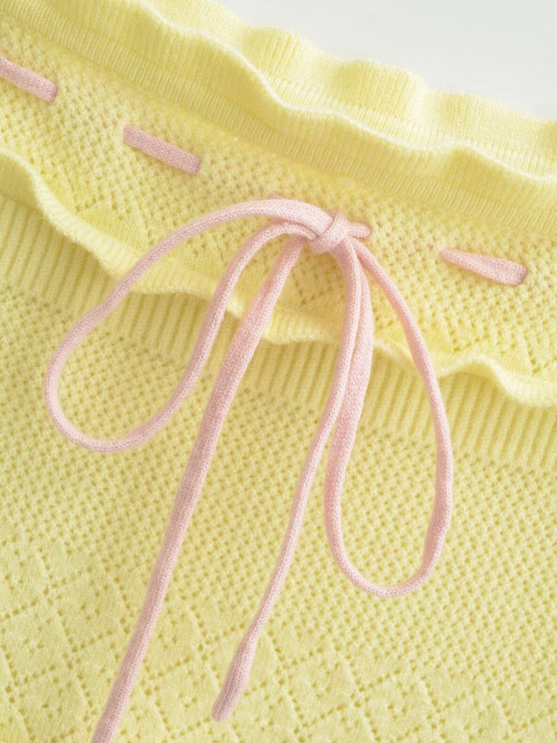 Nover Ribbon Knit Top