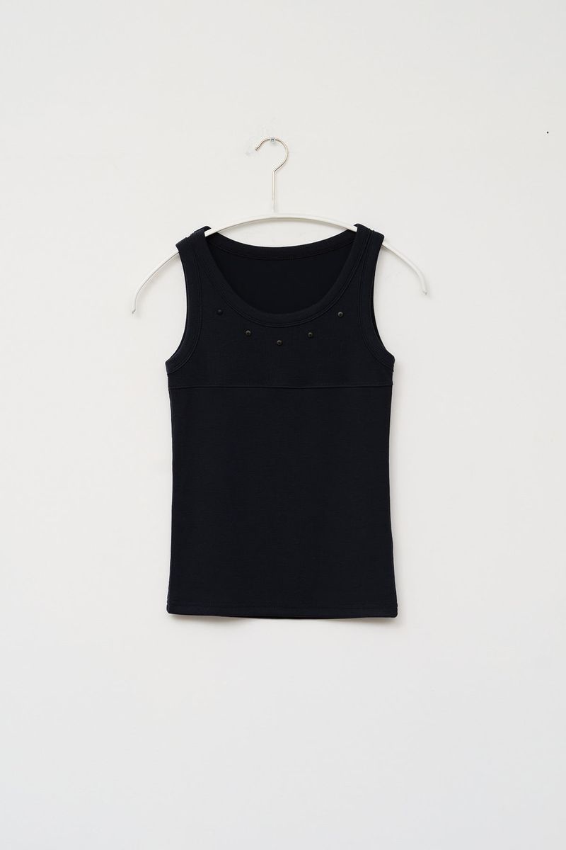 (W) Moto Stud Sleeveless