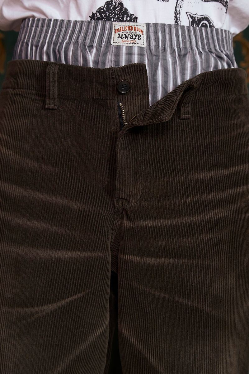 WASHED CORDUROY PANTS / KHAKI BROWN