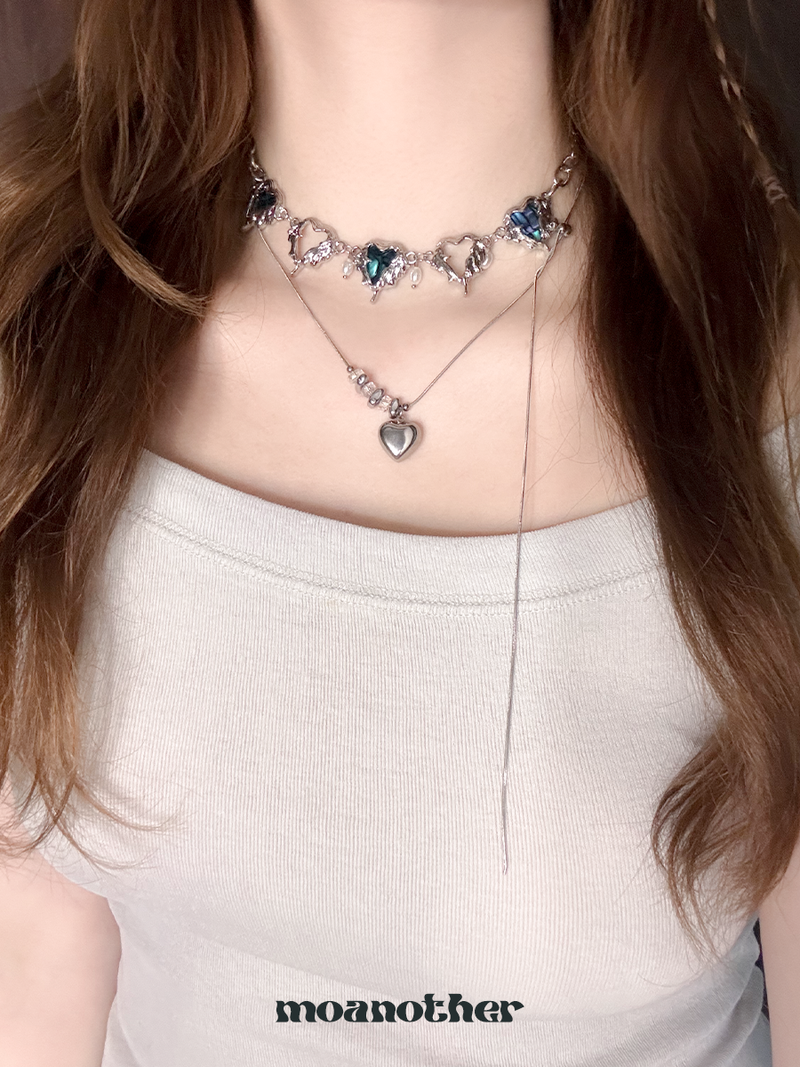 [Heart2Hearts Yuha, IDLE Minnie PIck!] Triple Heart Necklace