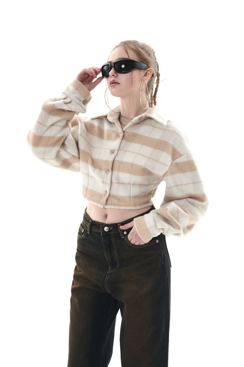MOHAIR CHECK SHIRT