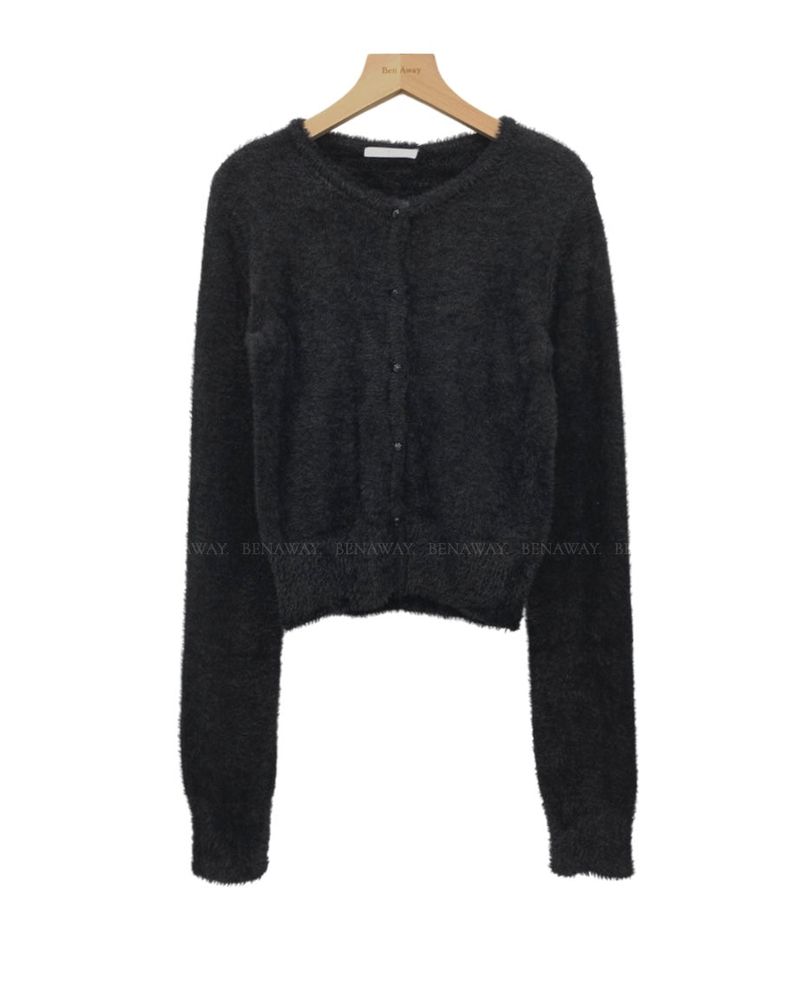 Ore Angora Fur Crop Cardigan 2C