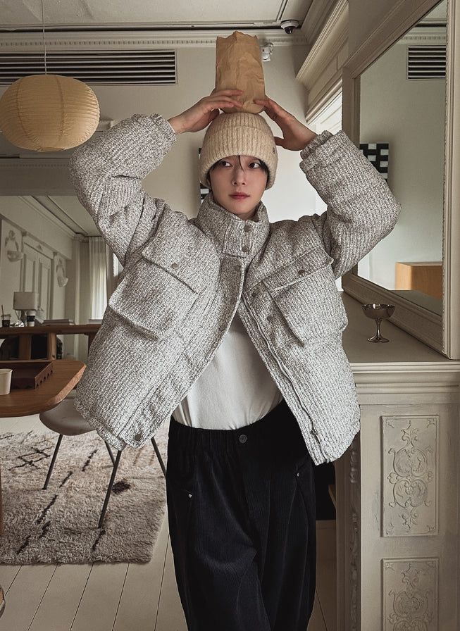 Anur Crop Tweed Padding