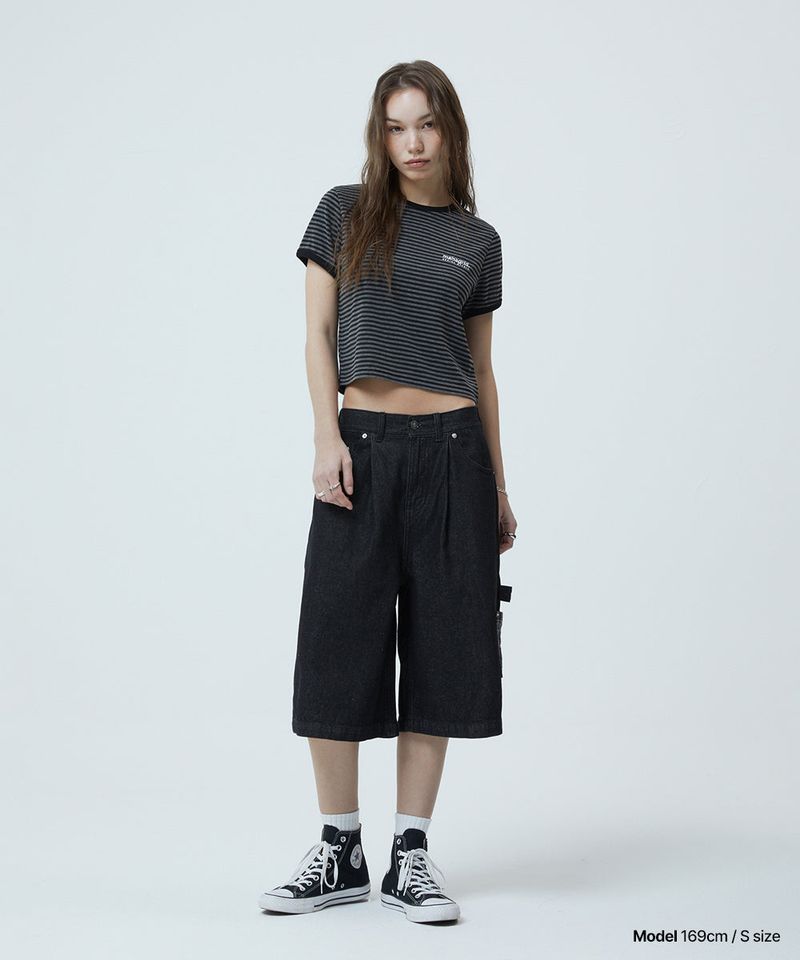 BERMUDA CHECK POCKET DENIM SHORT