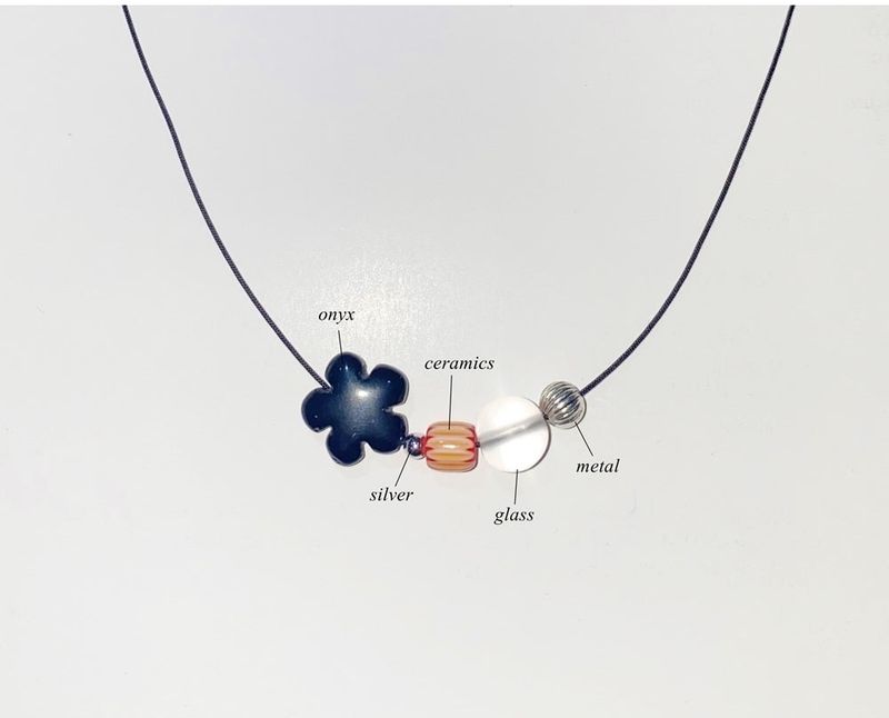 point beads necklace (6color)