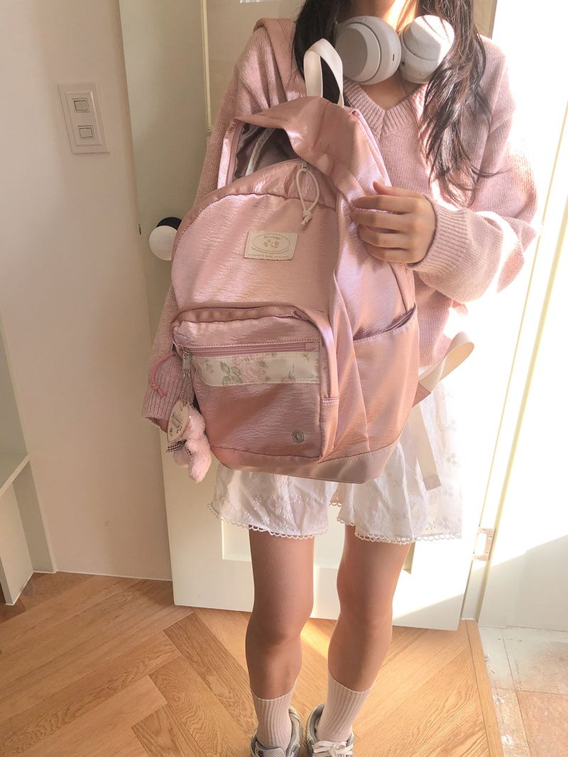 Bon voyage backpack_satin pink