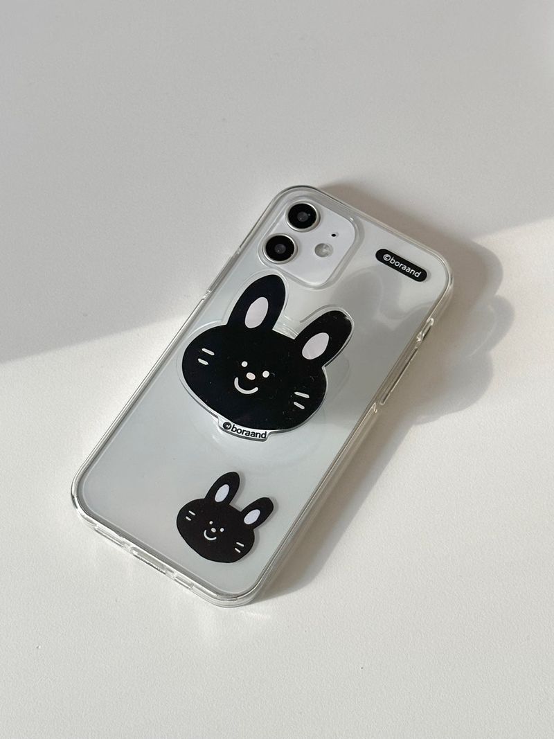 Black bunny jelly case (iphone case)