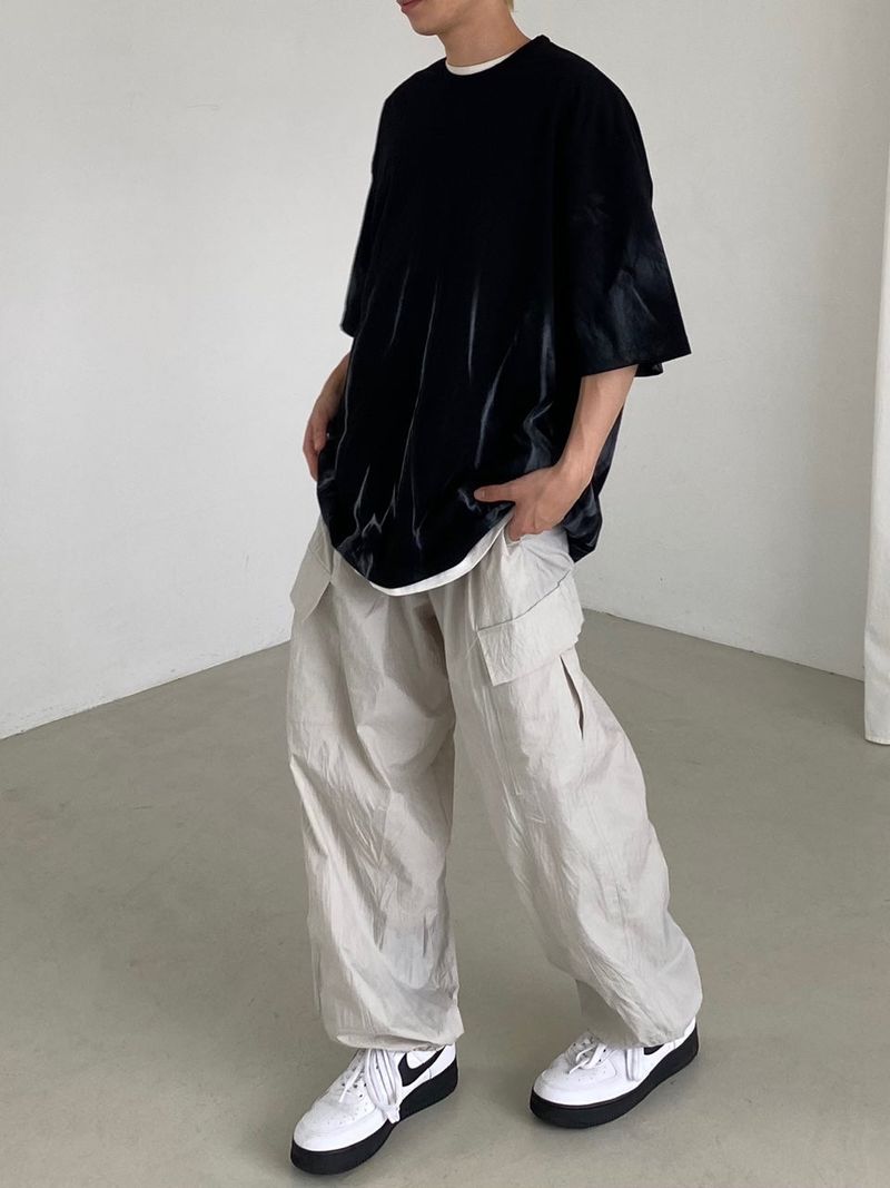 Flame Overfit Round Short Sleeve Tee 2color