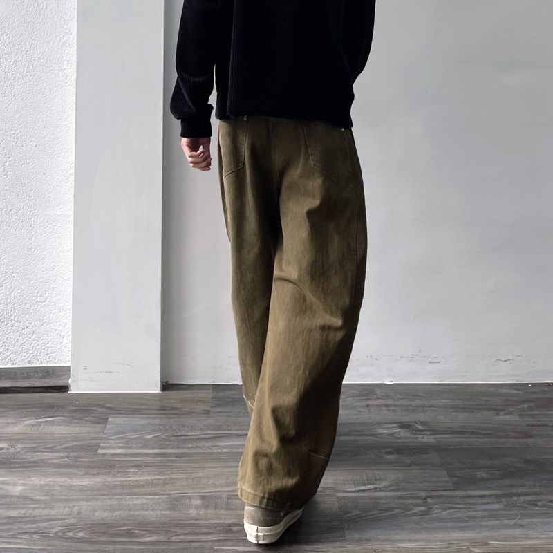 Washed Wide Denim Pants