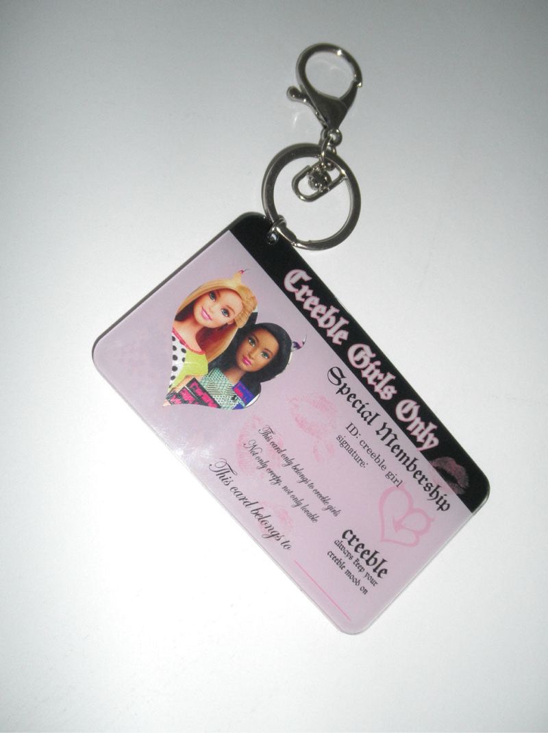 creeble girls only keyring