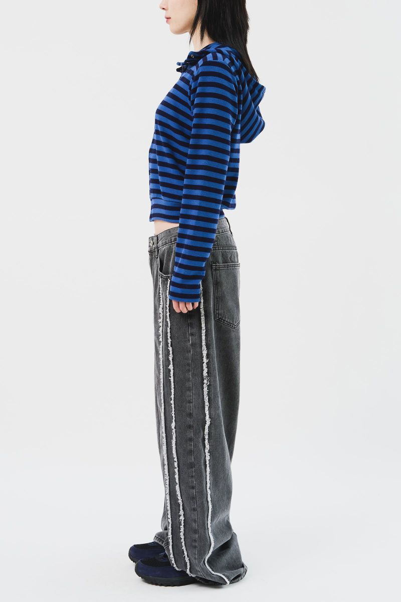 (W) Moor Striped Hooded Jacket (3color)