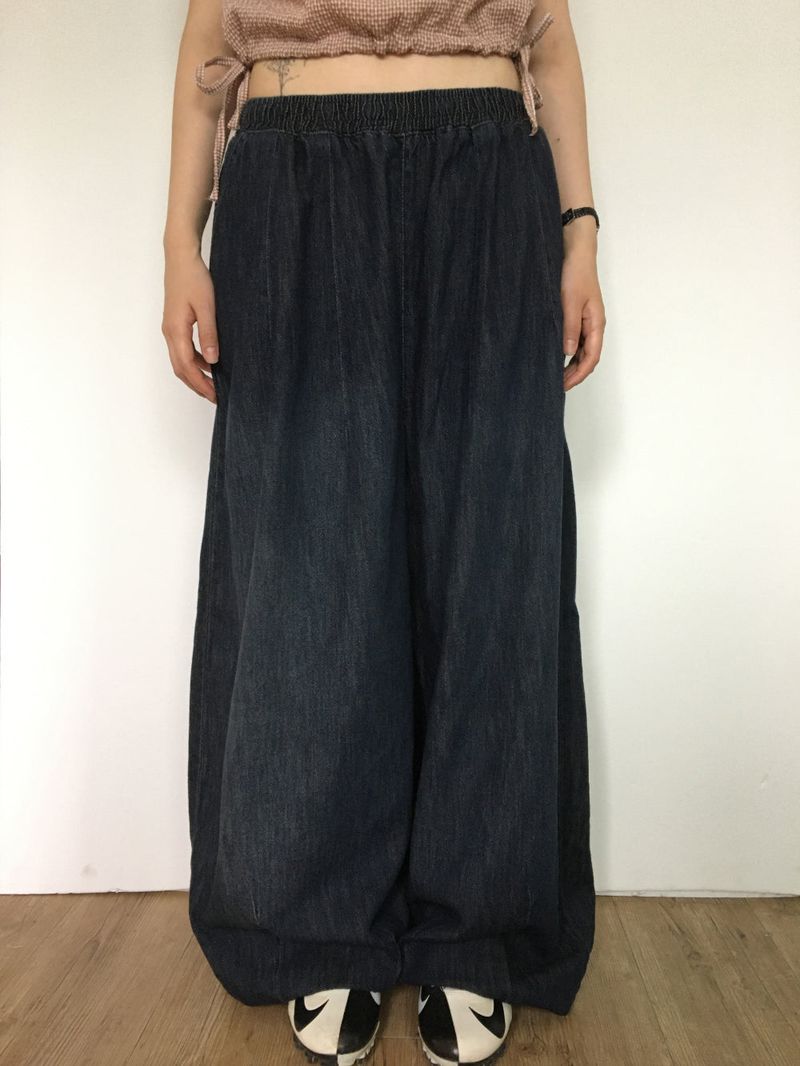 Hooded Balloon Denim Pants (2color)