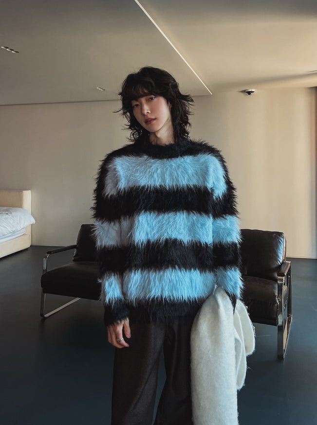Haze Stripe Mohair Knit