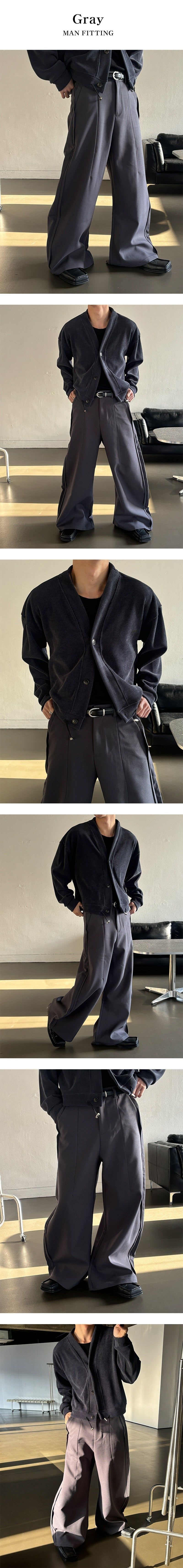  [Unisex] Wide over flare slacks(2color)