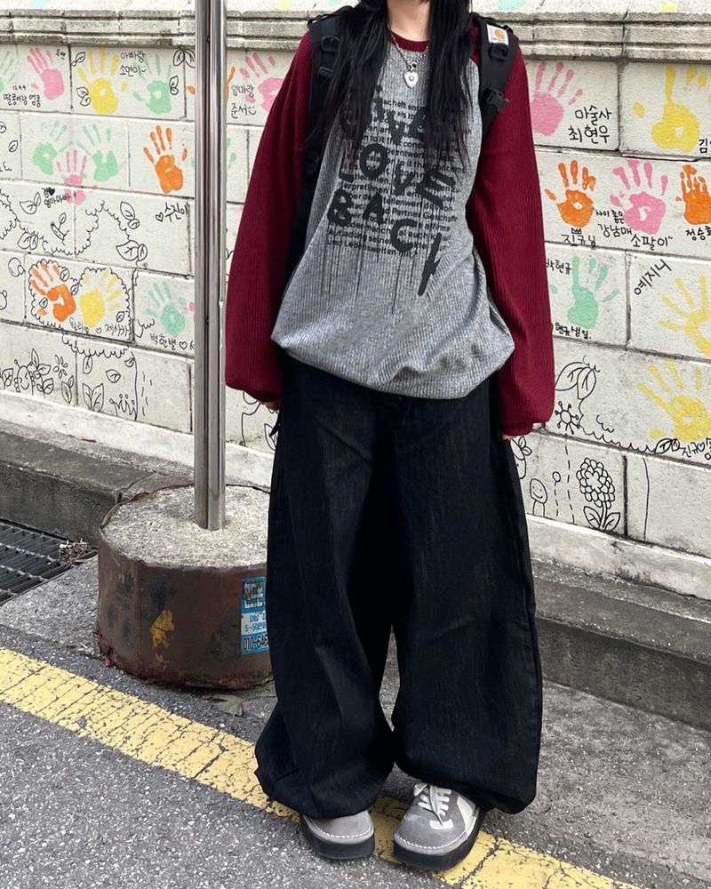 Shino raglan waffle sweatshirt 