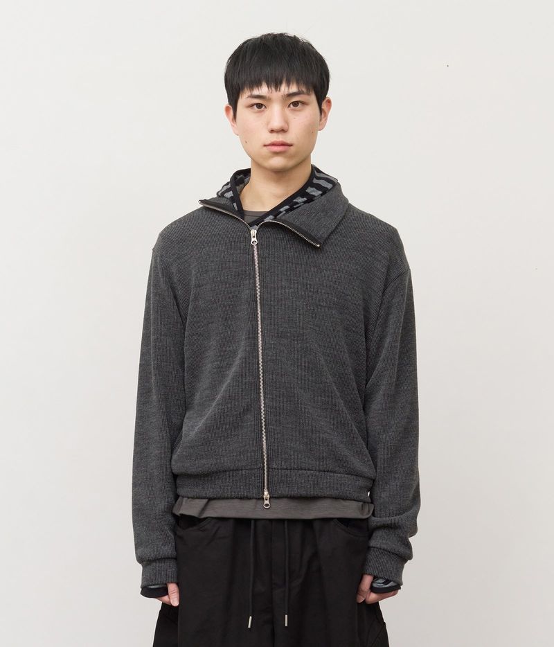 HIFIFNK(ハイファイファンク)の「Moore Side Knitted Zip Up(Tops)」