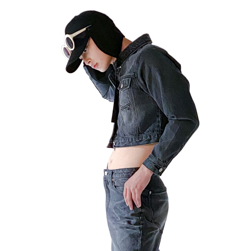 EAR FLAP BALL CAP BLACK / COTTON FLAP