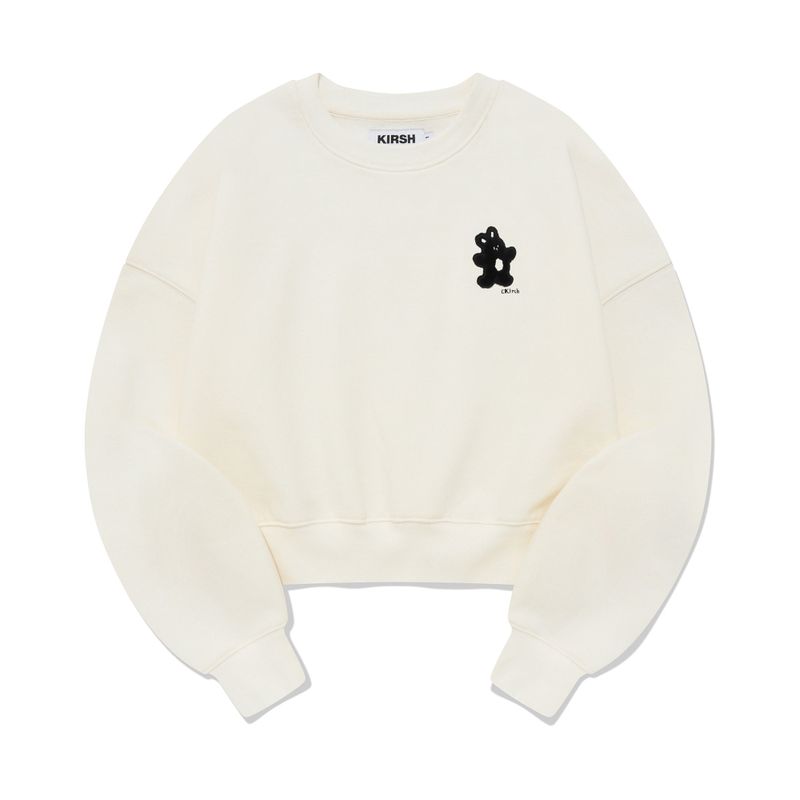 KIRSH（キルシー）の「WITTY BUNNY WAPPEN CROP SWEATSHIRT [IVORY]（Tops）」