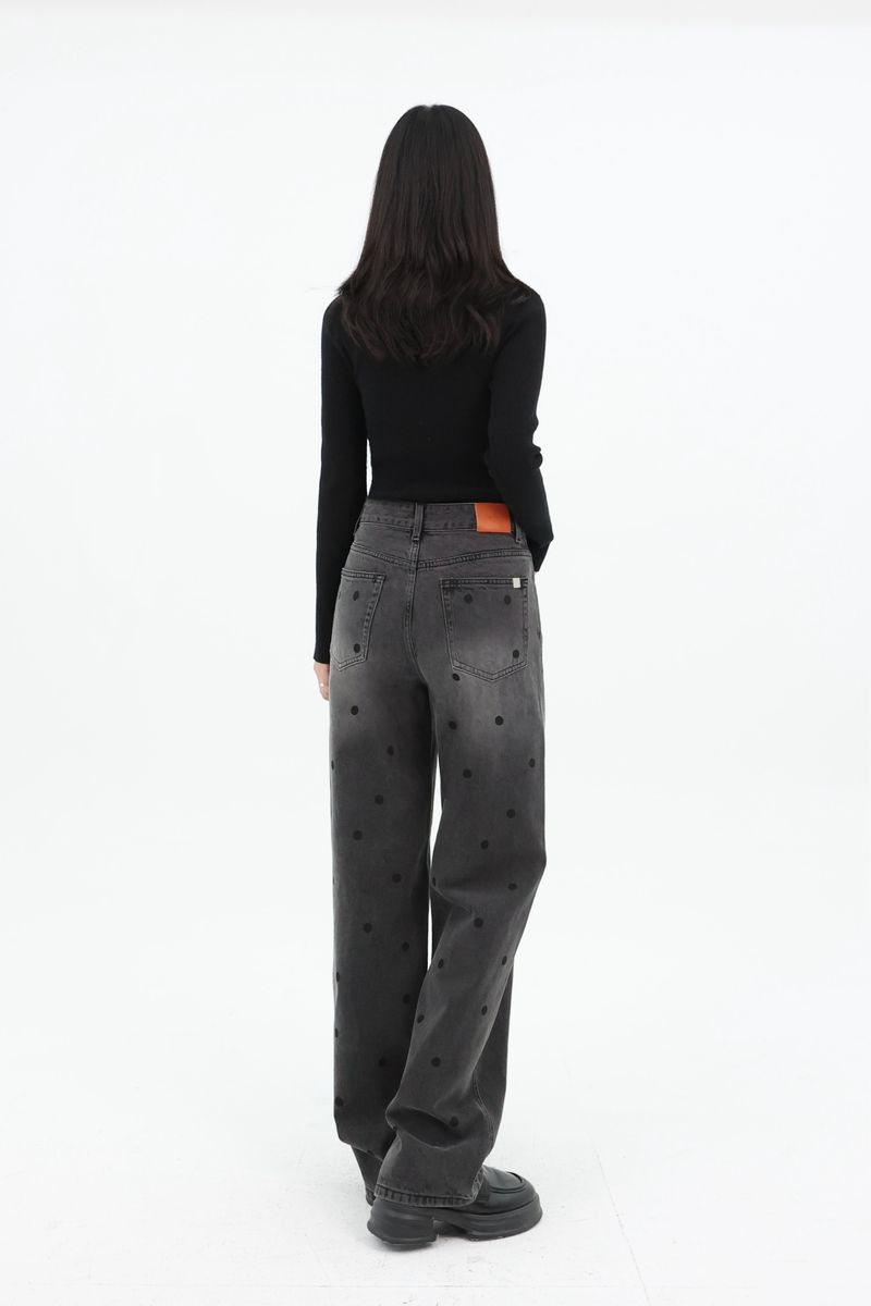DOT PRINT STRAIGHT DENIM code 26002