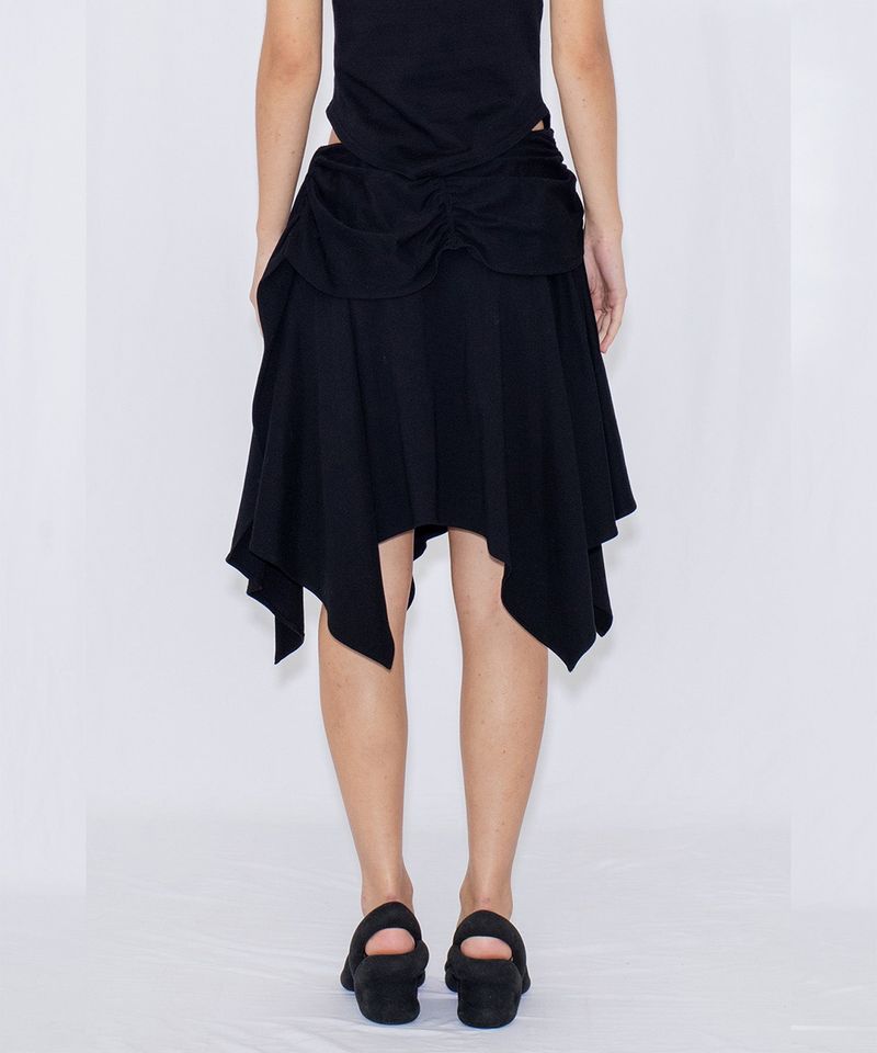 ASYMMETRIC DRAPE SKIRT