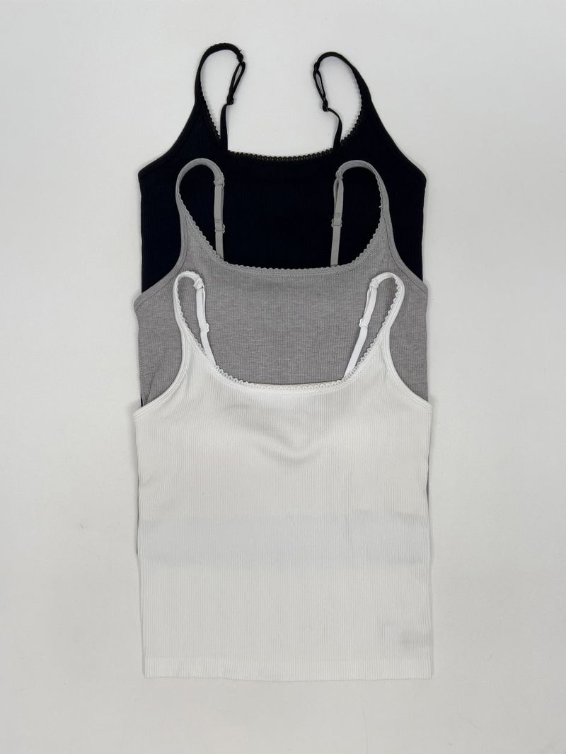 Lace Ribbed Bra Top Sleeveless