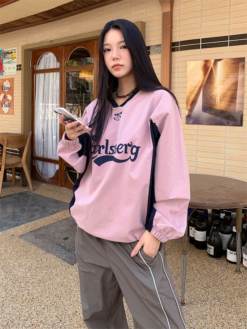 CARLI SPORTY NYLON SWEAT SHIRT (3COLOR)