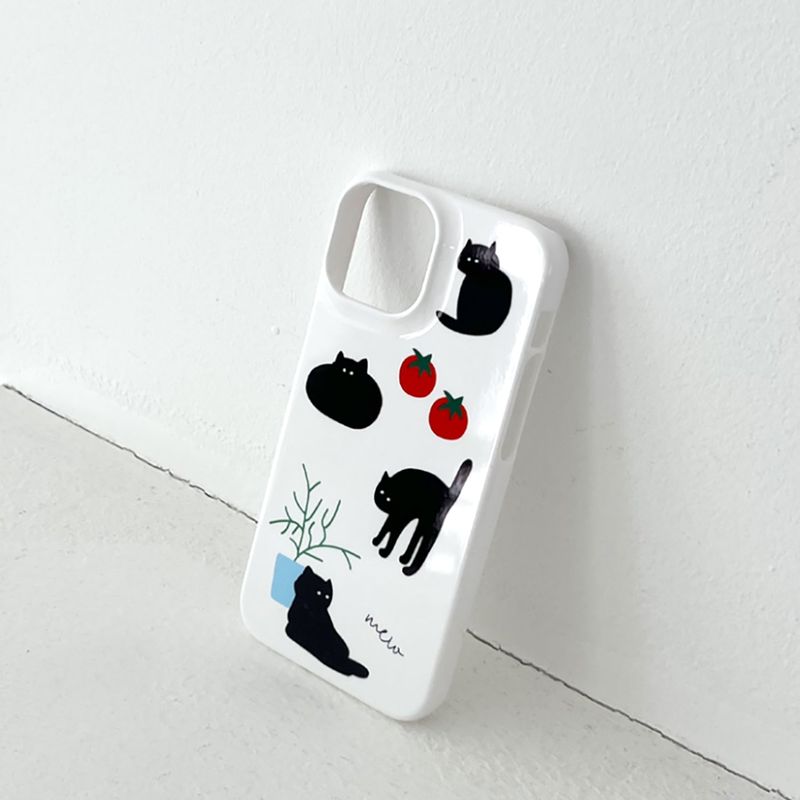 mew cat glossy hard case