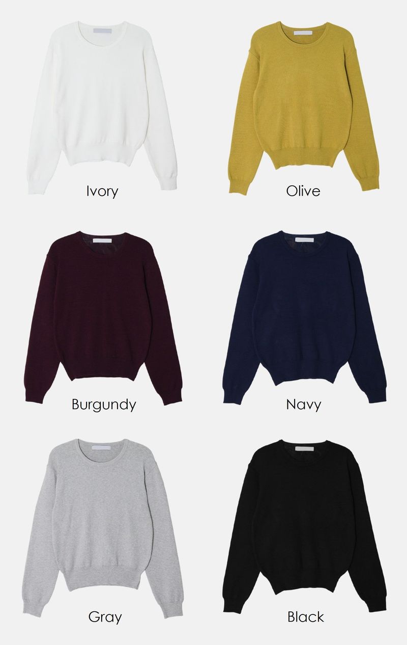 Daily Wool Loose Fit Round Knit (6color)