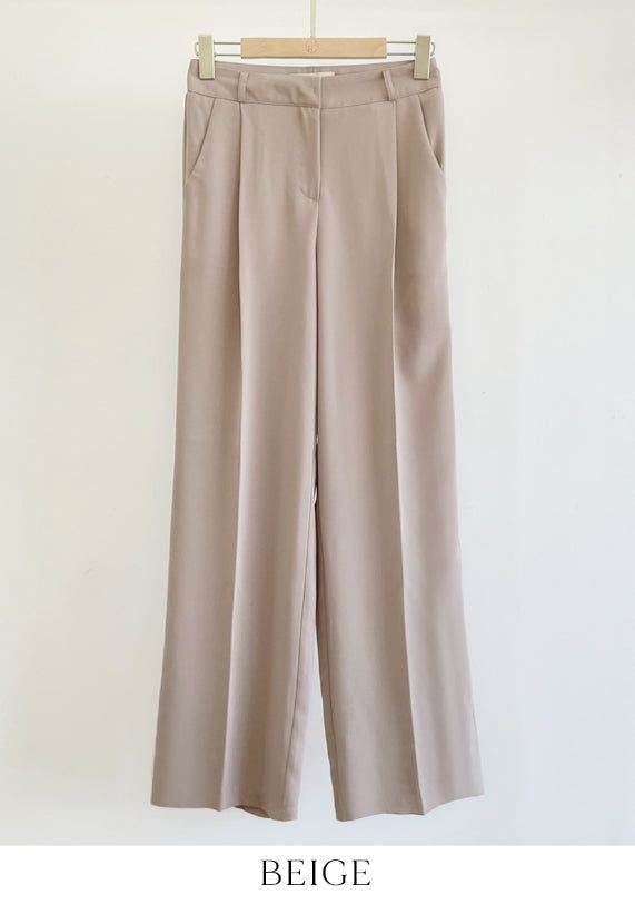 Flynn Summer Cool Pintuck Wide Slacks