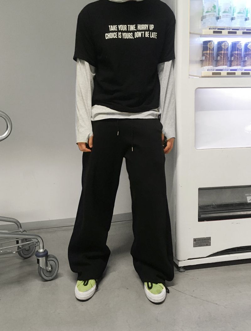 No.1618 curved flare sweat PT