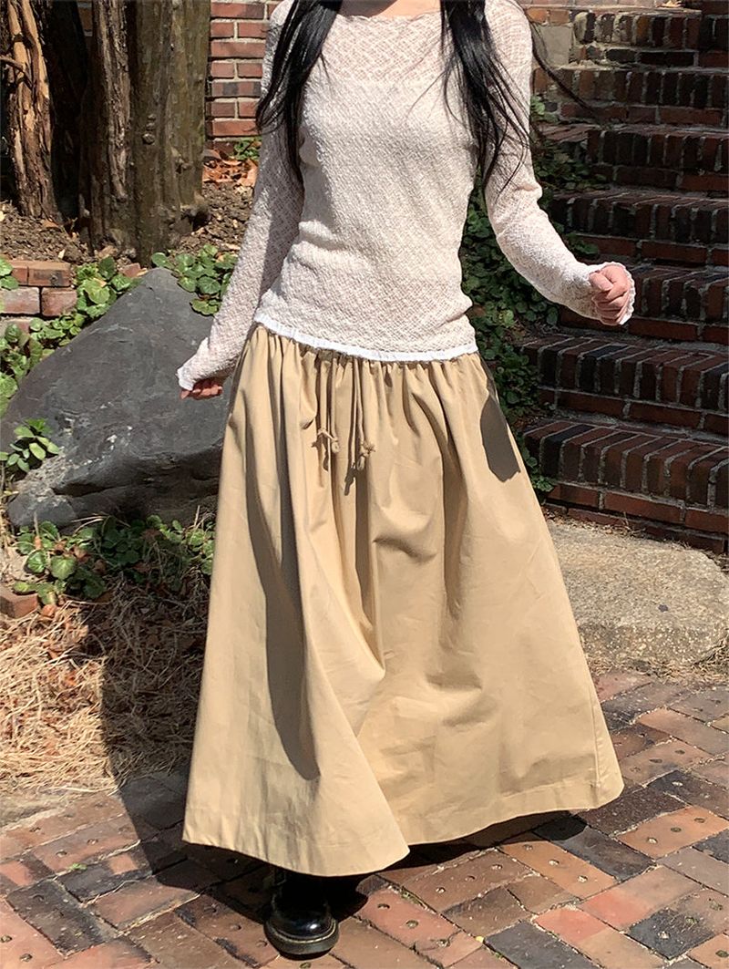FEVER FLARE MAXI SKIRT (4C)