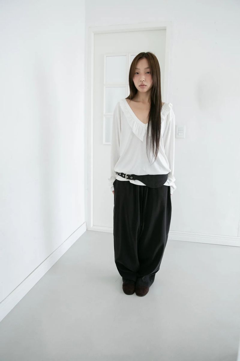 eyelet curve belt(3colors)