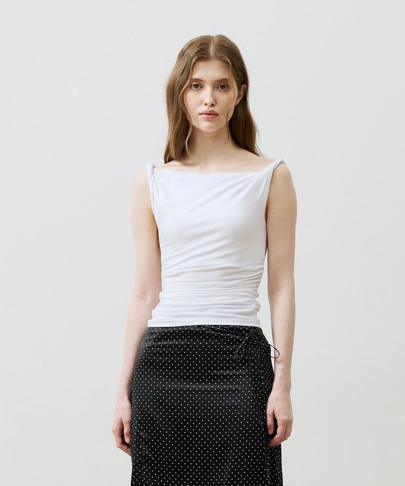 ARIKIM（アリキム）の「COS TWISTED SHIRRLING TOP / WHITE（Tops）」