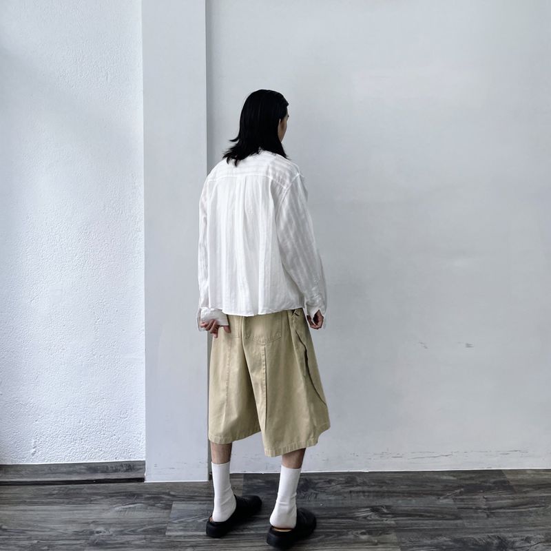 Sheer Stripe Relaxed Shirt